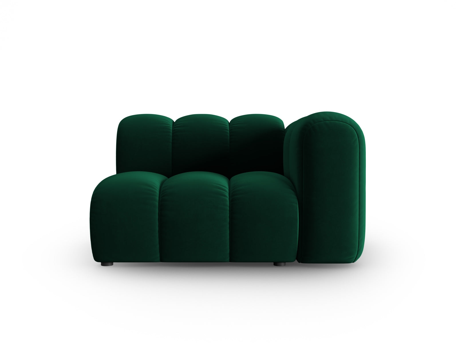 Lupine Velour Modul rechts 1 Sitzer in Bottle Green-Salvador präsentiert im Onlineshop von KAQTU Design AG. Modulares Sofa ist von Micadoni
