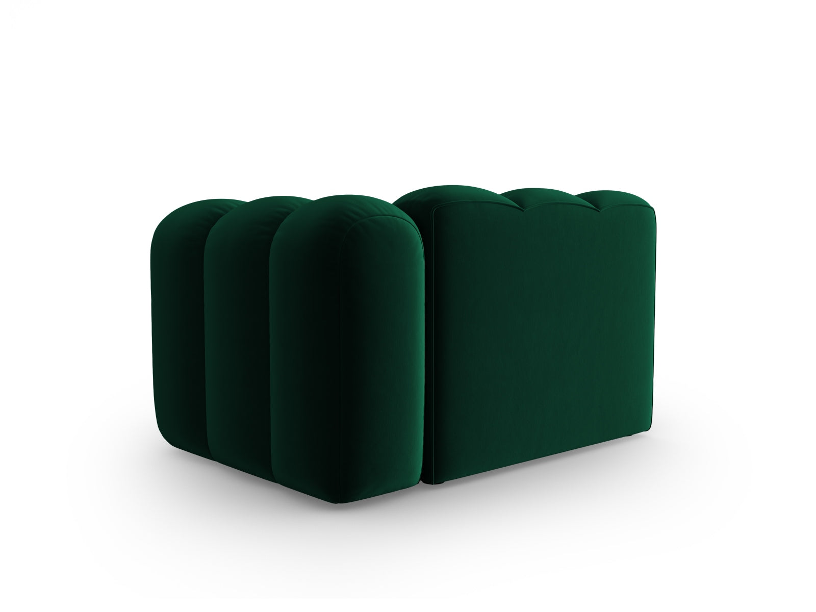 Rechtsseitiges Lupine Velour Modul in Bottle Green, perfekt für individuelle Sofa-Kombinationen und moderne Wohnkonzepte.