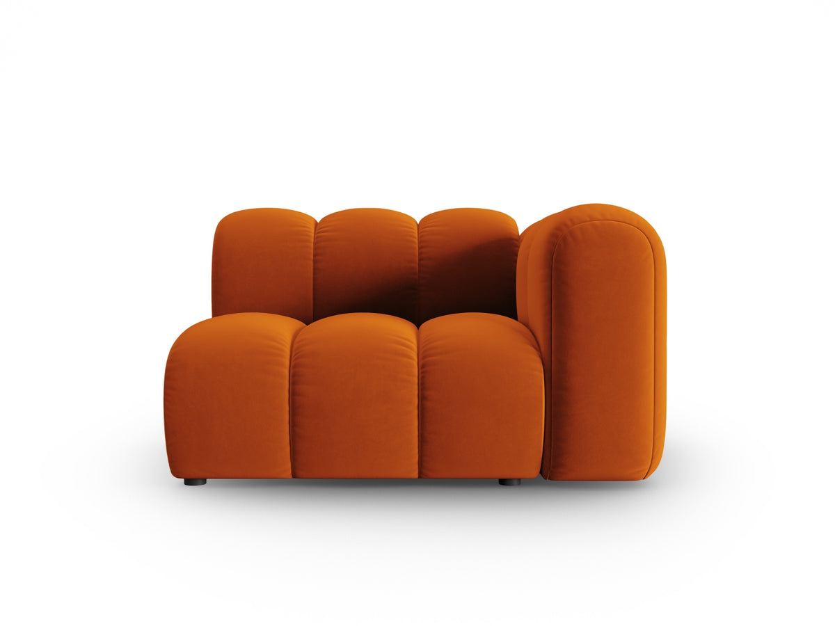 Lupine Velour Modul rechts 1 Sitzer in Terracotta-Salvador präsentiert im Onlineshop von KAQTU Design AG. Modulares Sofa ist von Micadoni