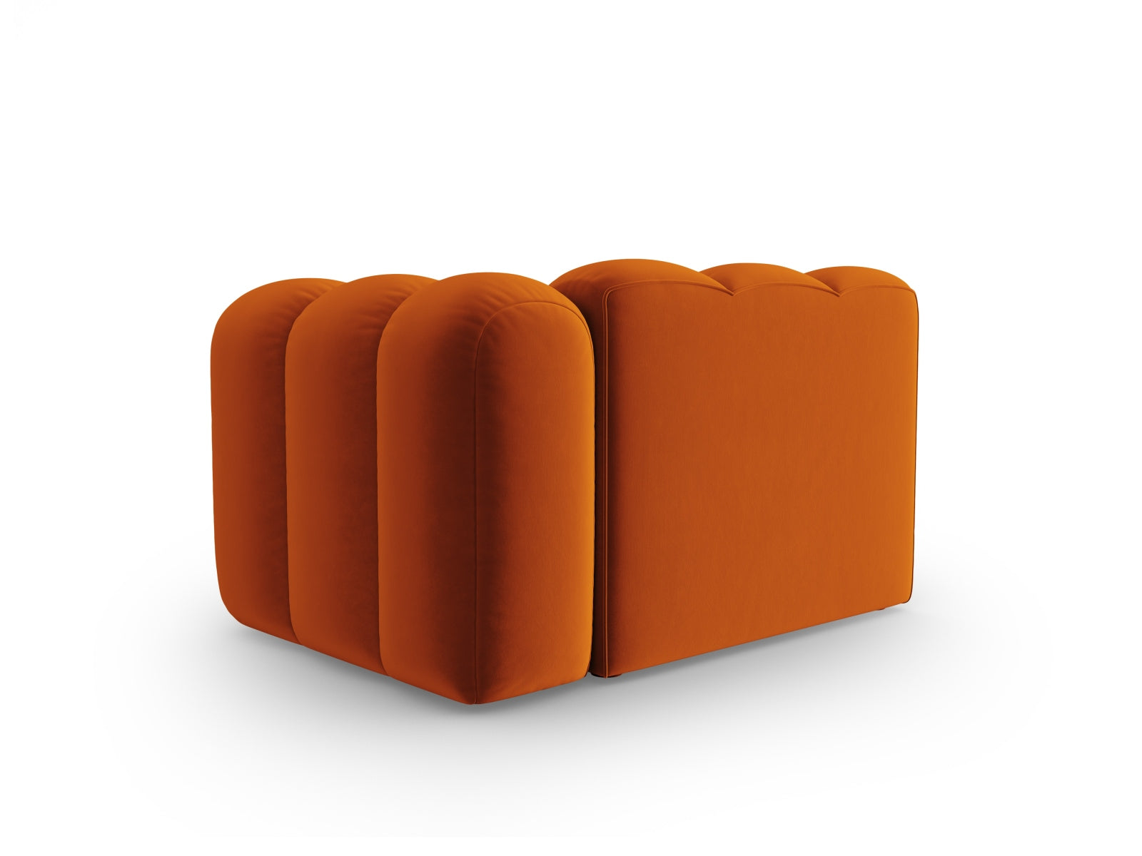 Lupine Velour Modul rechts 1 Sitzer in Terracotta-Salvador präsentiert im Onlineshop von KAQTU Design AG. Modulares Sofa ist von Micadoni