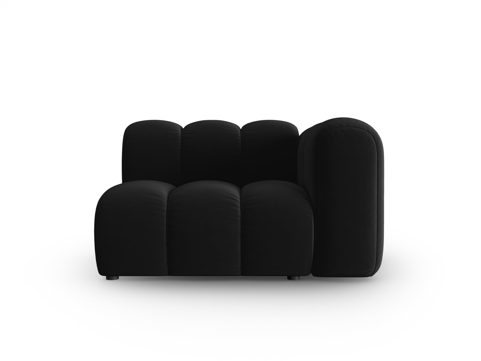 Lupine Velour Modul rechts 1 Sitzer in Black präsentiert im Onlineshop von KAQTU Design AG. Modulares Sofa ist von Micadoni