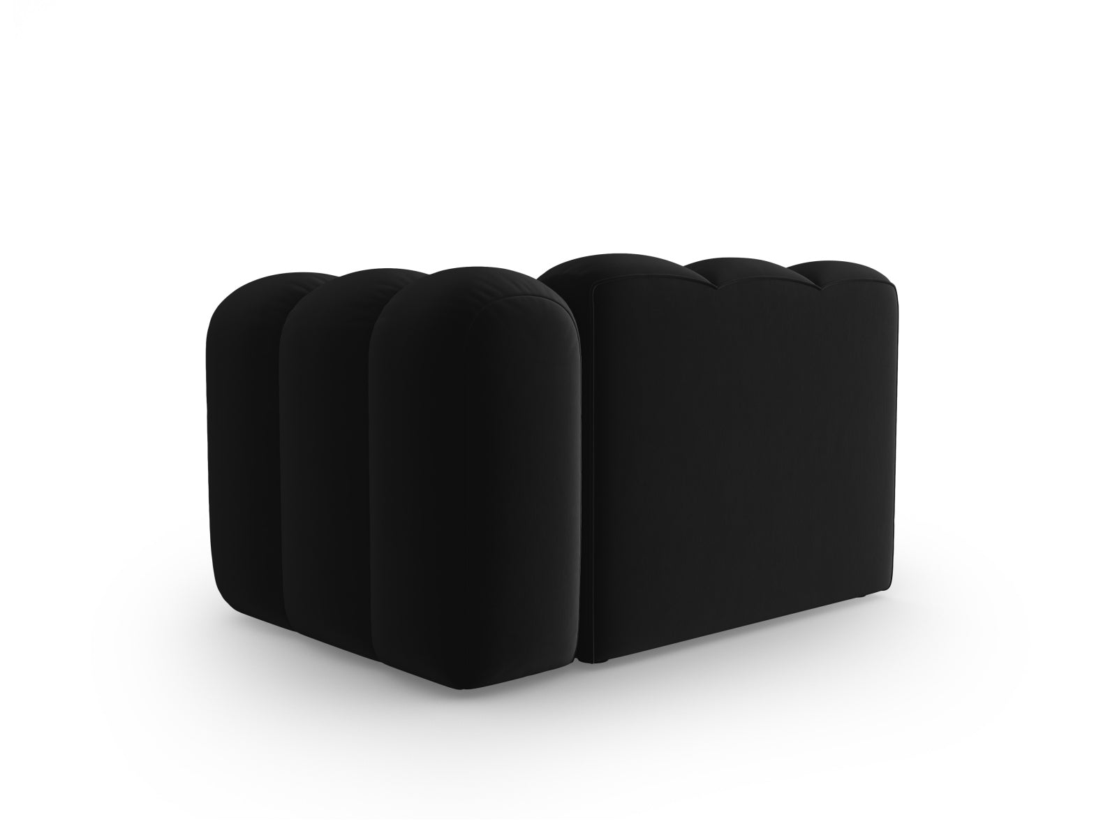 Lupine Velour Modul rechts 1 Sitzer in Black-Salvador präsentiert im Onlineshop von KAQTU Design AG. Modulares Sofa ist von Micadoni