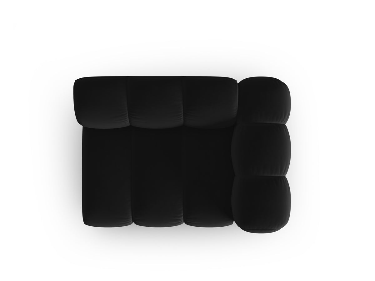 Lupine Velour Modul rechts 1 Sitzer in Black-Salvador präsentiert im Onlineshop von KAQTU Design AG. Modulares Sofa ist von Micadoni