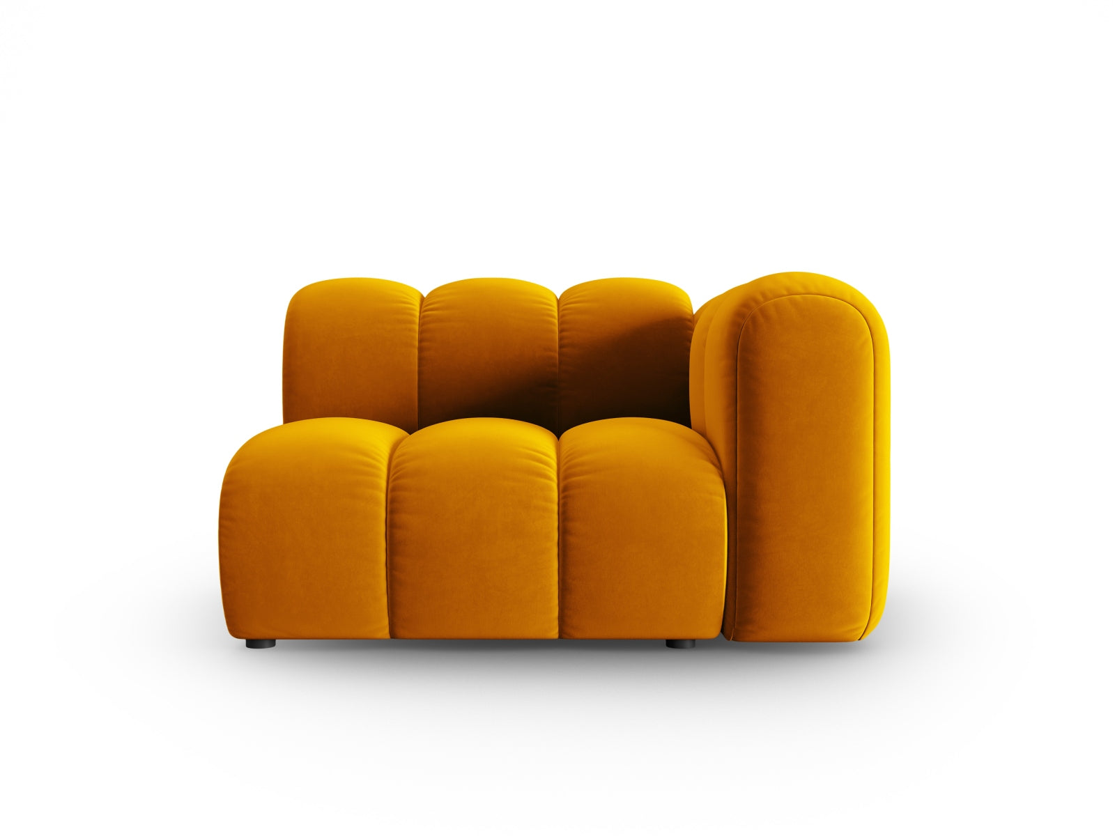 Lupine Velour Modul rechts 1 Sitzer in Yellow-Salvador präsentiert im Onlineshop von KAQTU Design AG. Modulares Sofa ist von Micadoni