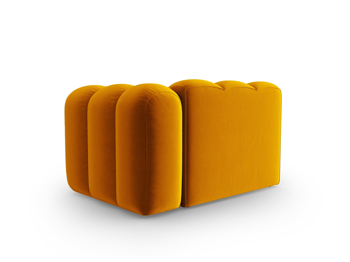 Lupine Velour Modul rechts 1 Sitzer in Yellow-Salvador präsentiert im Onlineshop von KAQTU Design AG. Modulares Sofa ist von Micadoni
