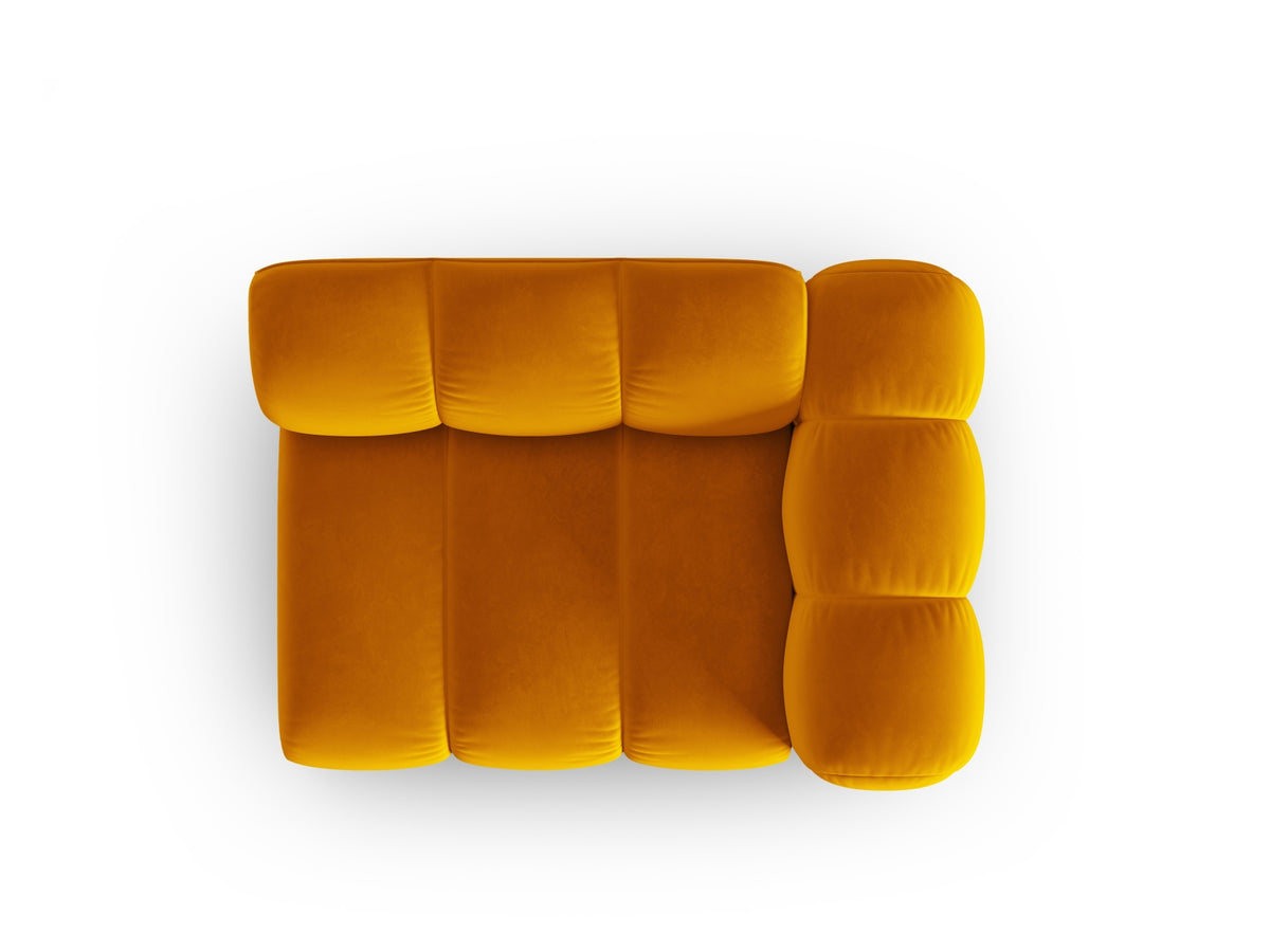Lupine Velour Modul rechts 1 Sitzer in Yellow-Salvador präsentiert im Onlineshop von KAQTU Design AG. Modulares Sofa ist von Micadoni