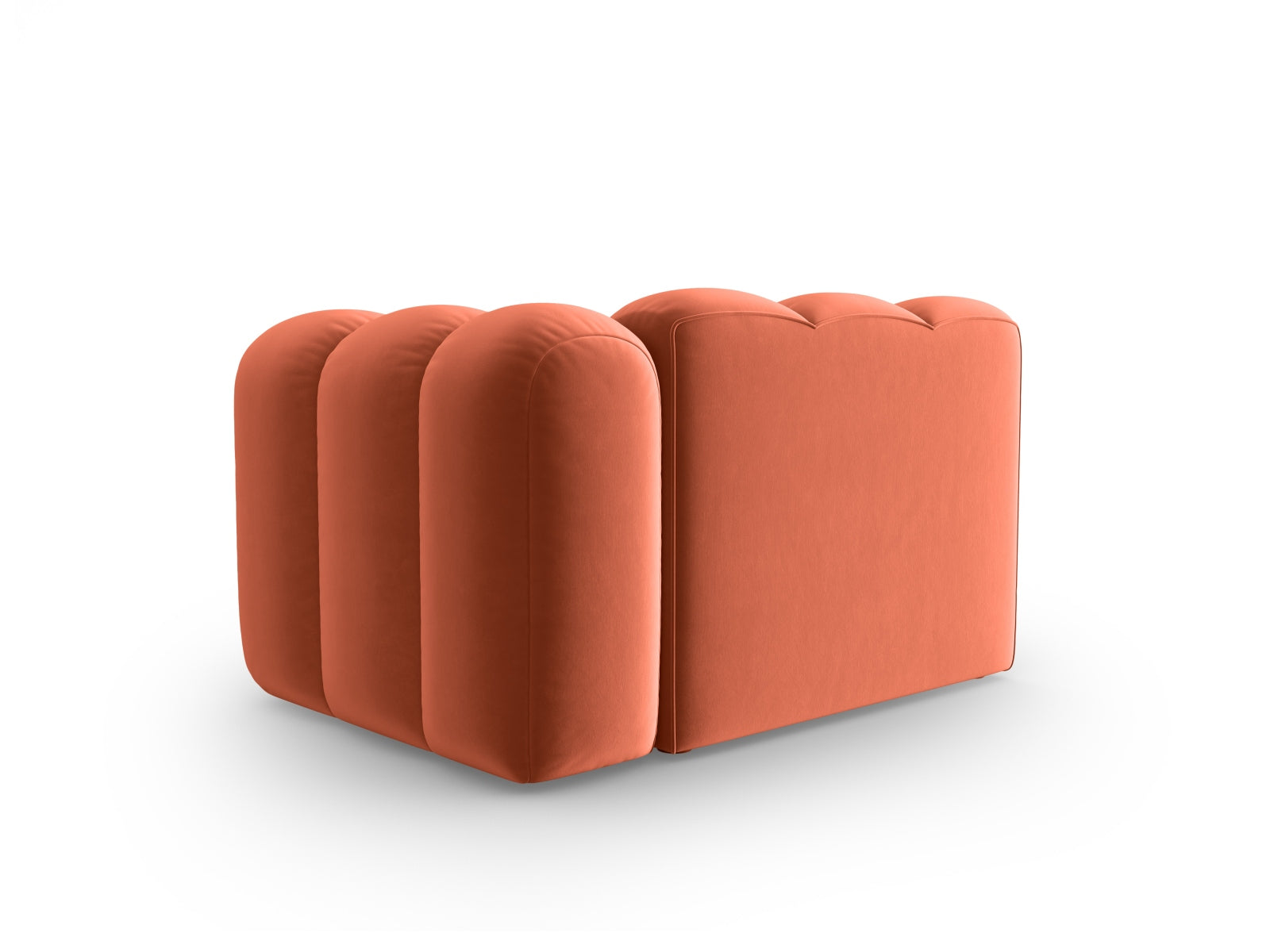 Lupine Velour Modul rechts 1 Sitzer in Coral-Salvador präsentiert im Onlineshop von KAQTU Design AG. Modulares Sofa ist von Micadoni