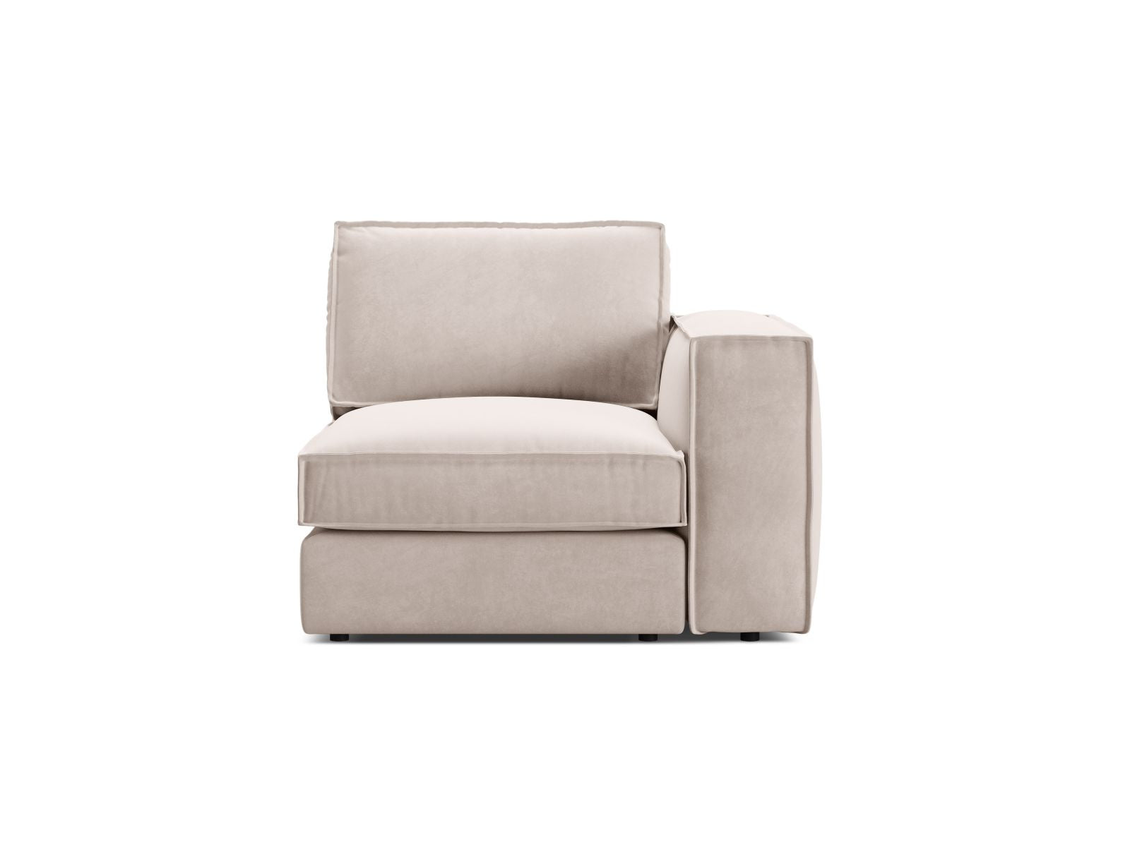 Stylisches 1-Sitzer Modul rechts Pola von Micadoni, perfekt für moderne Wohnkonzepte und entspannende Lounge-Bereiche.