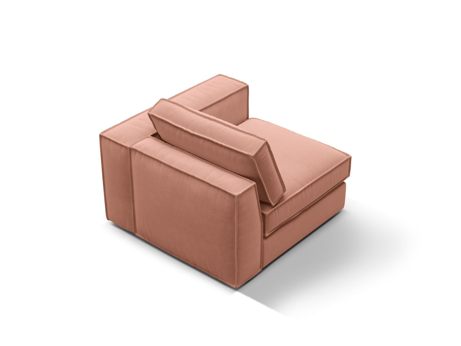 Stylisches 1-Sitzer Modul Pola in strahlendem Pink, perfekt für kreative Sofa-Kombinationen und zeitgemäße Einrichtungsideen.