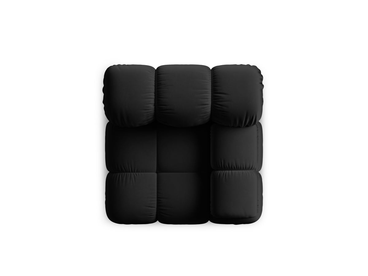 Bellis Velour Modul rechts 1 Sitzer in Black-Bluvel präsentiert im Onlineshop von KAQTU Design AG. Modulares Sofa ist von Micadoni