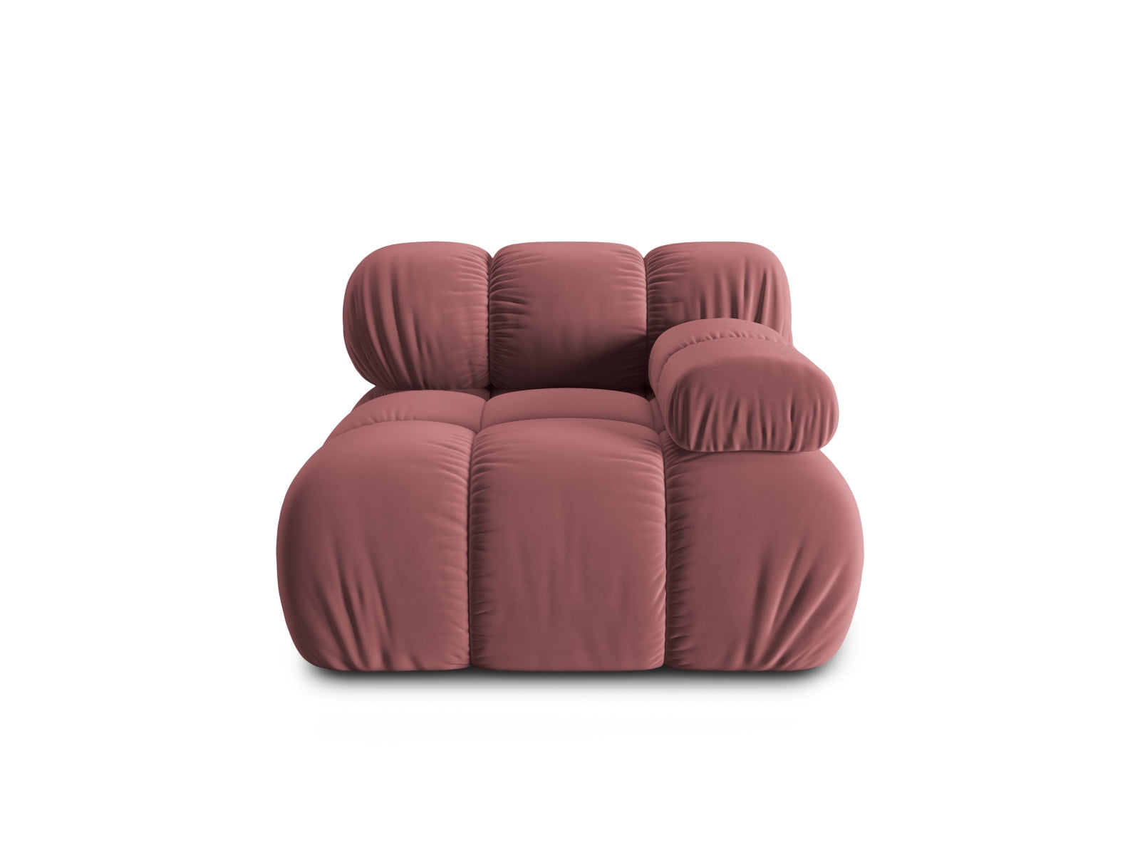 Bellis Velour Modul rechts 1 Sitzer in Pink präsentiert im Onlineshop von KAQTU Design AG. Modulares Sofa ist von Micadoni