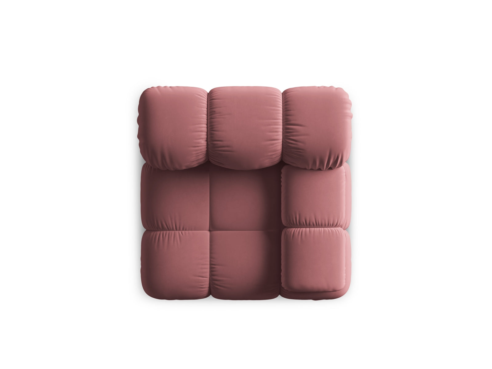 Elegantes Bellis Velour Modul für einen Sitzer in sanftem Rosaton, ideal für stilvolle und flexible Wohnraumgestaltungen.