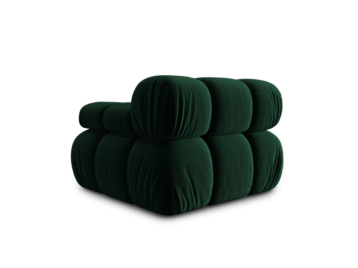 Bellis Velour Modul rechts 1 Sitzer in Bottle Green-Bluvel präsentiert im Onlineshop von KAQTU Design AG. Modulares Sofa ist von Micadoni