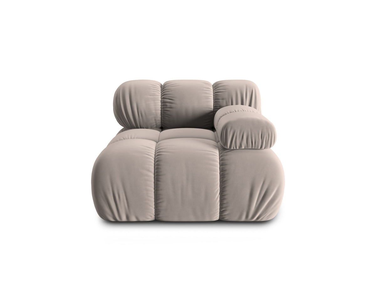 Bellis Velour Modul rechts 1 Sitzer in Cappuccino-Bluvel präsentiert im Onlineshop von KAQTU Design AG. Modulares Sofa ist von Micadoni