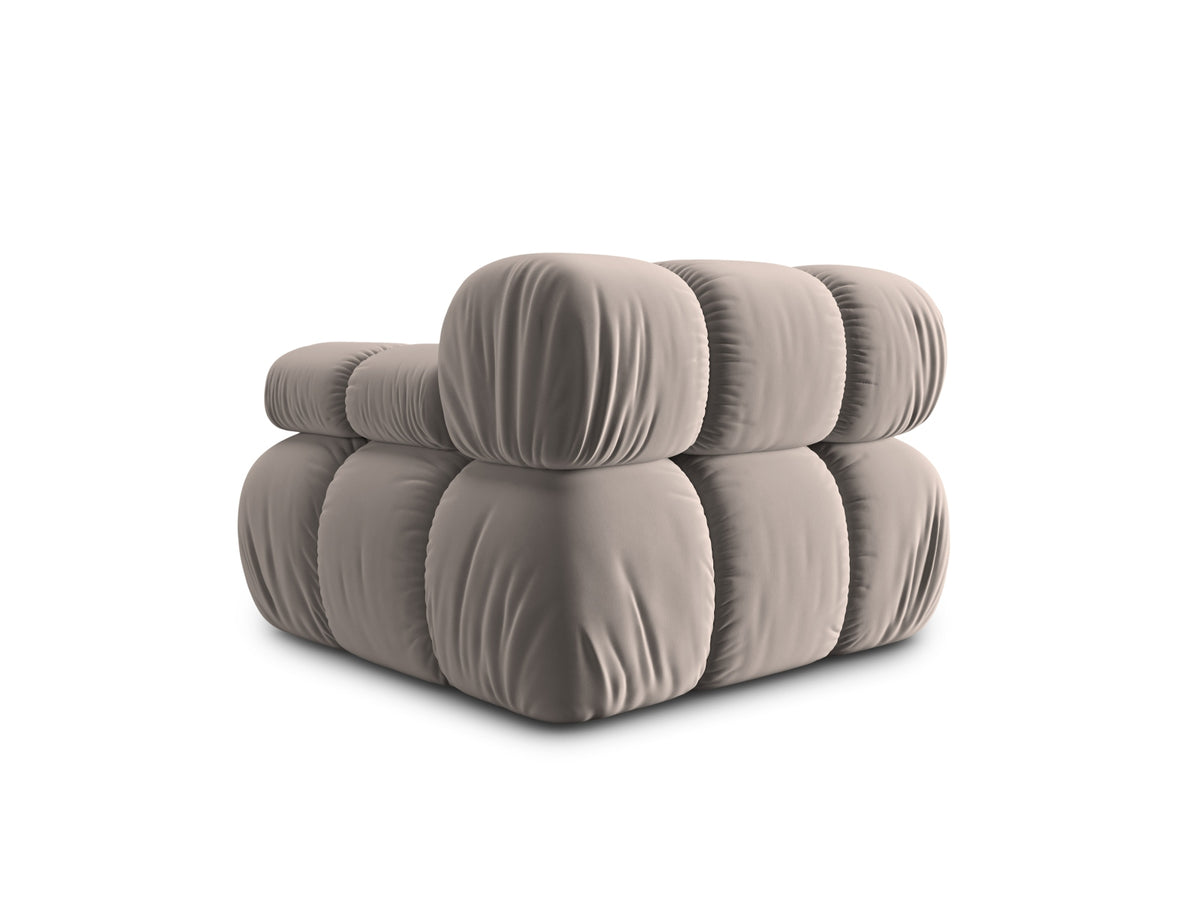 Bellis Velour Modul rechts 1 Sitzer in Cappuccino-Bluvel präsentiert im Onlineshop von KAQTU Design AG. Modulares Sofa ist von Micadoni
