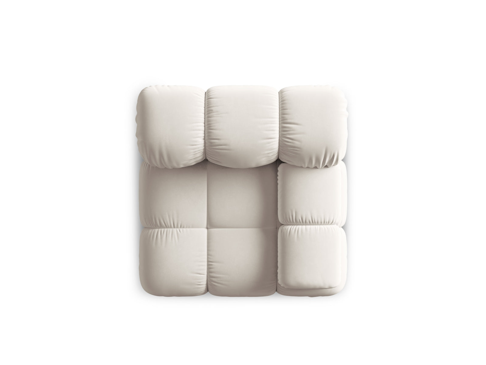 Bellis Velour Modul rechts 1 Sitzer in Dark Beige-Bluvel präsentiert im Onlineshop von KAQTU Design AG. Modulares Sofa ist von Micadoni