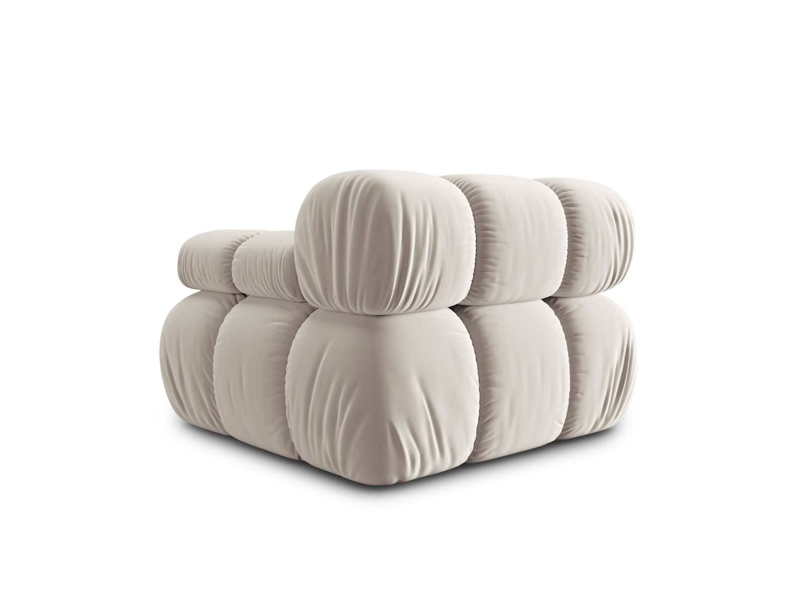 Bellis Velour Modul rechts 1 Sitzer in Dark Beige-Bluvel präsentiert im Onlineshop von KAQTU Design AG. Modulares Sofa ist von Micadoni