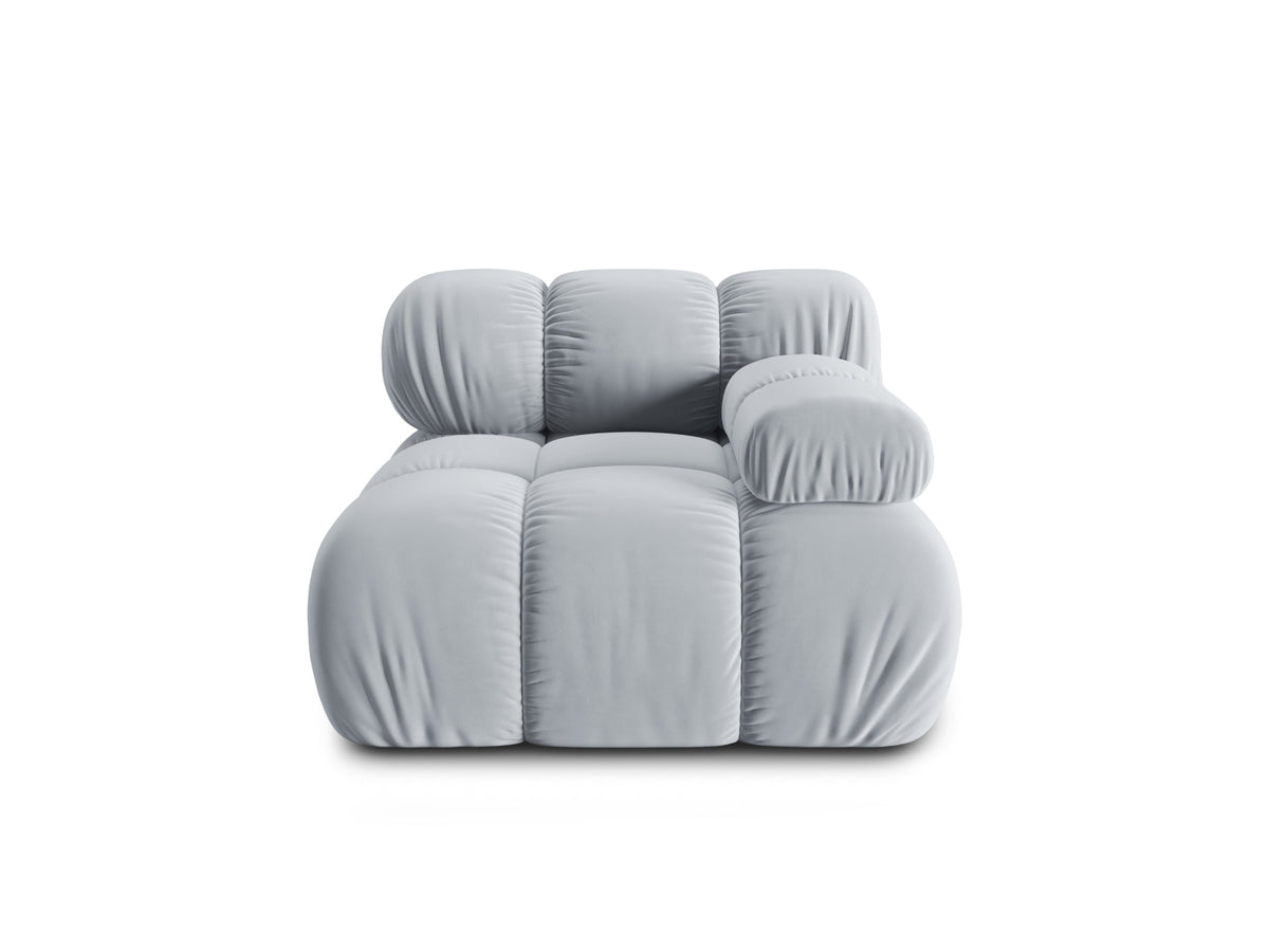 Bellis Velour Modul rechts 1 Sitzer in Light Blue-Bluvel präsentiert im Onlineshop von KAQTU Design AG. Modulares Sofa ist von Micadoni