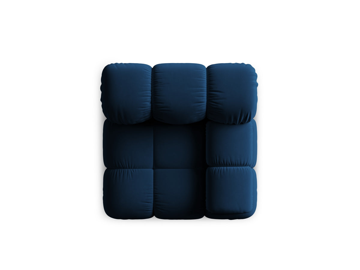 Bellis Velour Modul rechts 1 Sitzer in Royal Blue-Bluvel präsentiert im Onlineshop von KAQTU Design AG. Modulares Sofa ist von Micadoni