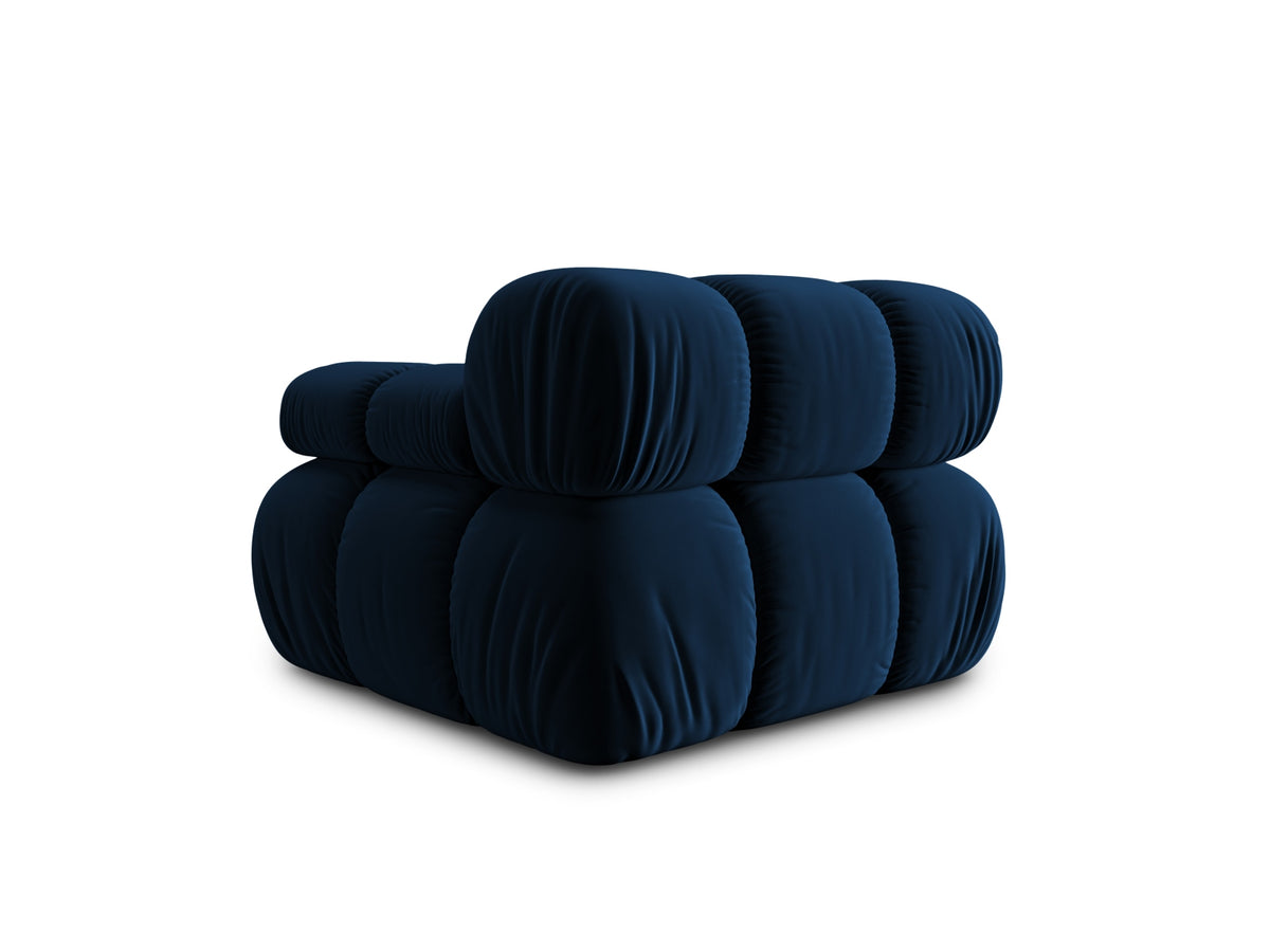 Bellis Velour Modul rechts 1 Sitzer in Royal Blue-Bluvel präsentiert im Onlineshop von KAQTU Design AG. Modulares Sofa ist von Micadoni