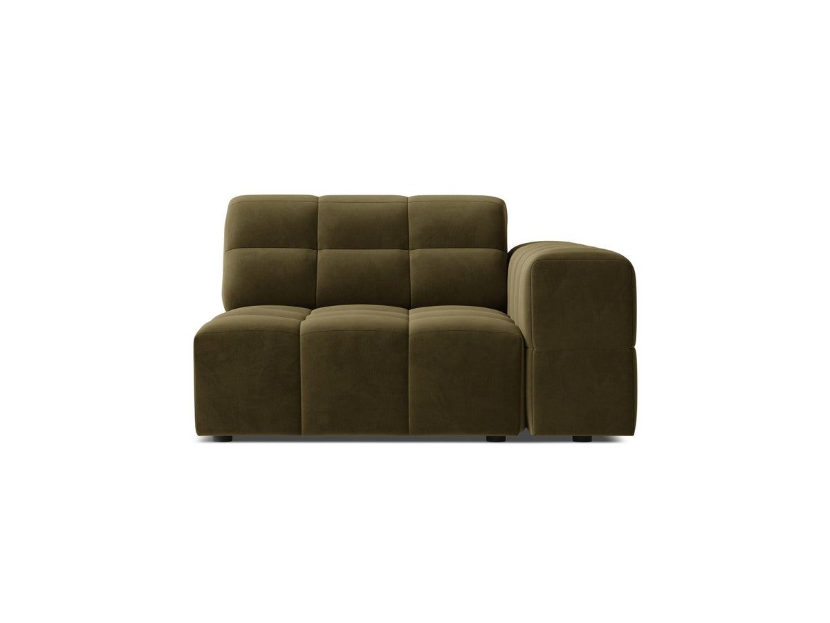 Modulares Sofa Jennifer von Micadoni in leichtem Beige mit Eden-Stoff, schwarzen Kunststoffbeinen und rechter Ausrichtung.
