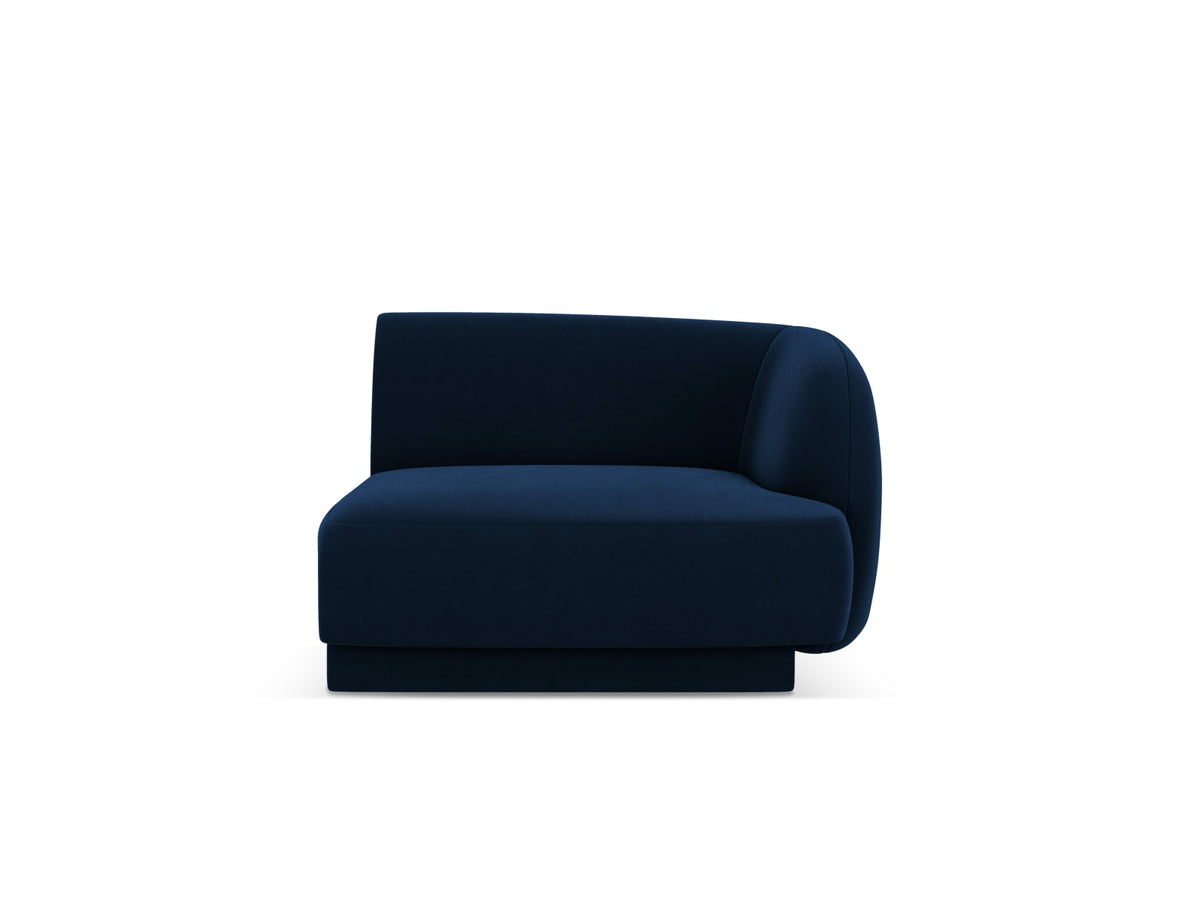 Miley Velour Modul rechts 1 Sitzer in Royal Blue-Bluvel präsentiert im Onlineshop von KAQTU Design AG. Modulares Sofa ist von Micadoni