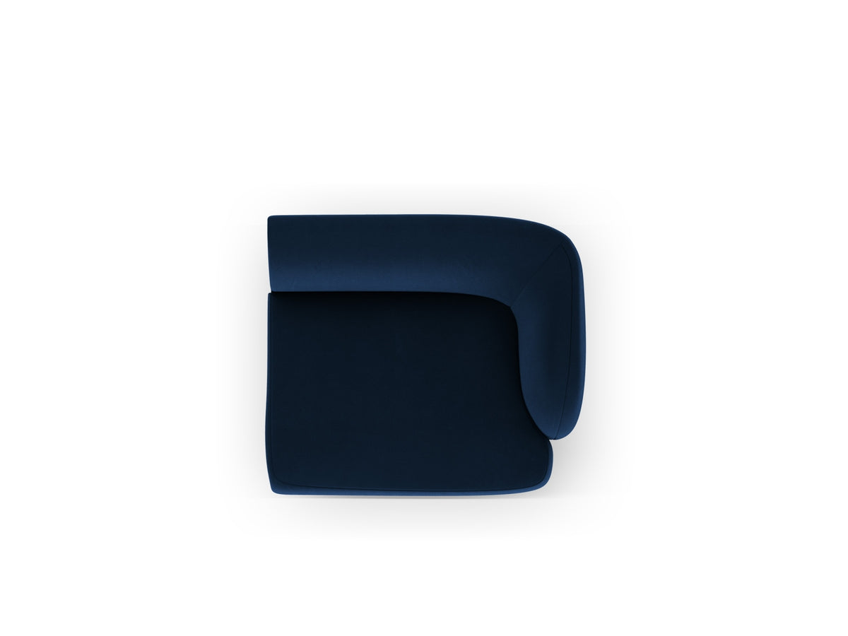 Miley Velour Modul rechts 1 Sitzer in Royal Blue-Bluvel präsentiert im Onlineshop von KAQTU Design AG. Modulares Sofa ist von Micadoni