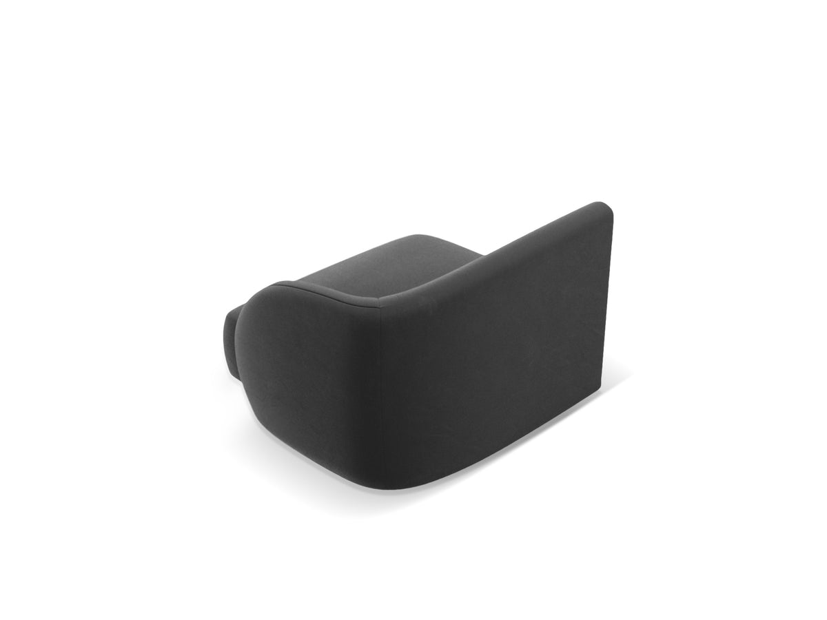 Miley Velour Modul rechts 1 Sitzer in Grey-Bluvel präsentiert im Onlineshop von KAQTU Design AG. Modulares Sofa ist von Micadoni