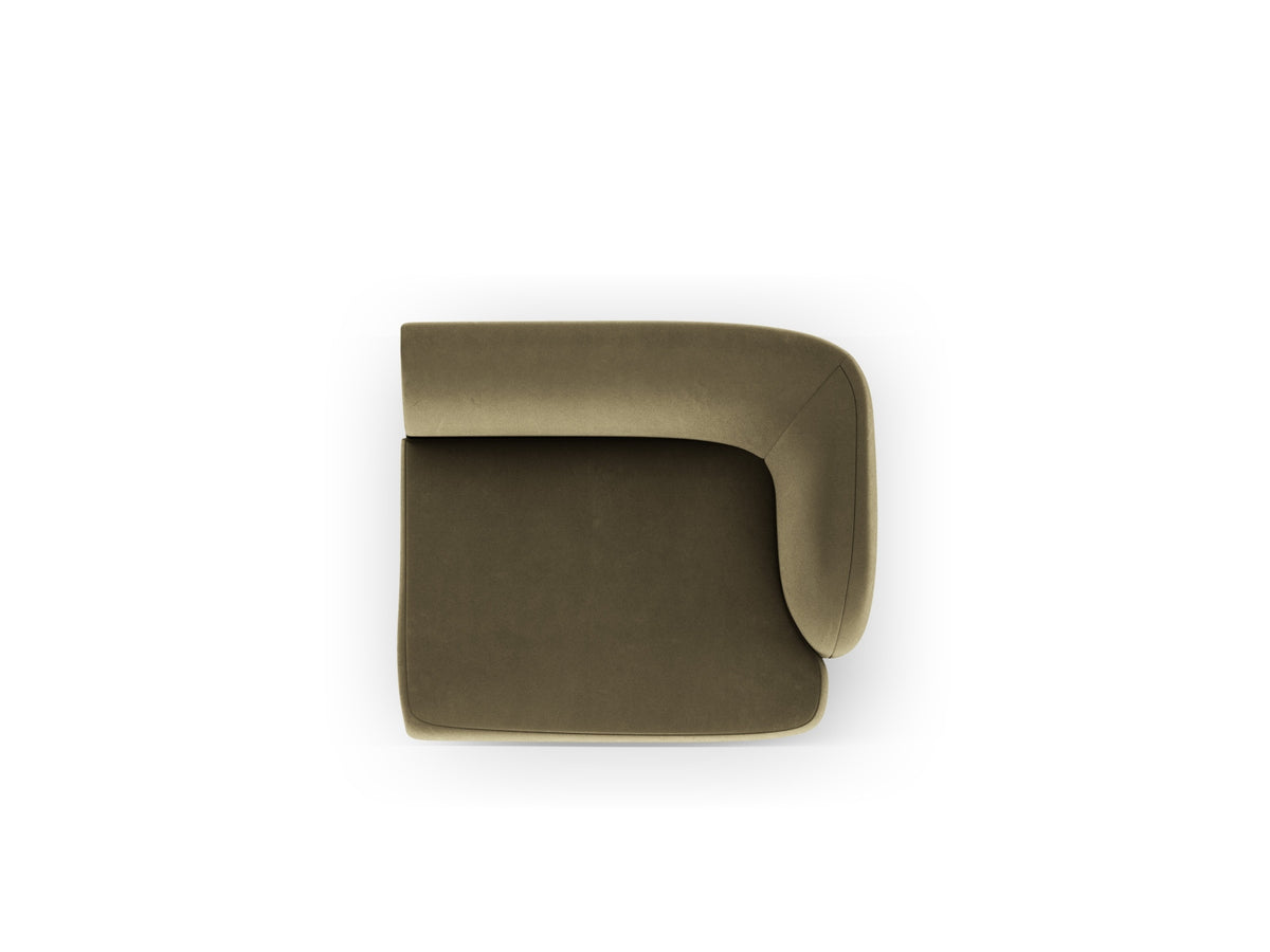 Miley Velour Modul rechts 1 Sitzer in Green-Bluvel präsentiert im Onlineshop von KAQTU Design AG. Modulares Sofa ist von Micadoni