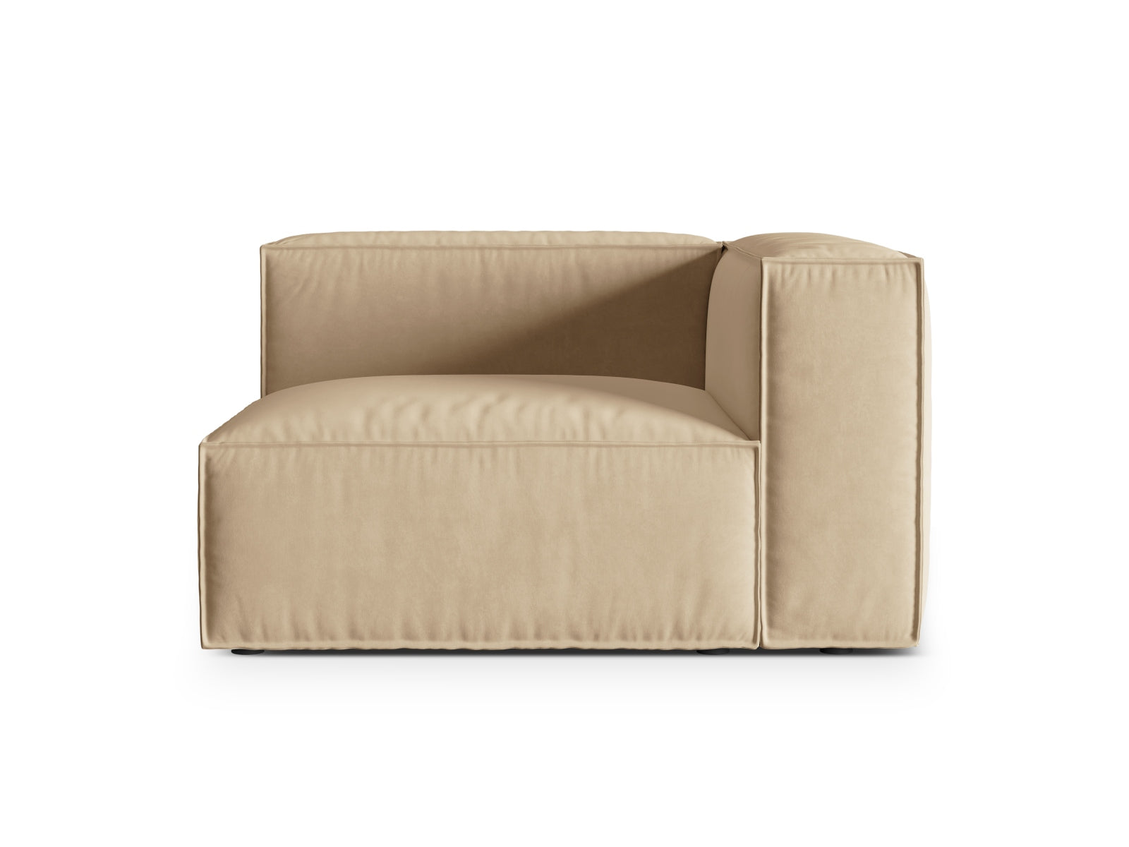 Nuria Velour Modular Sofa rechts 1 Sitzer in Nude-Paris präsentiert im Onlineshop von KAQTU Design AG. Modulares Sofa ist von Micadoni