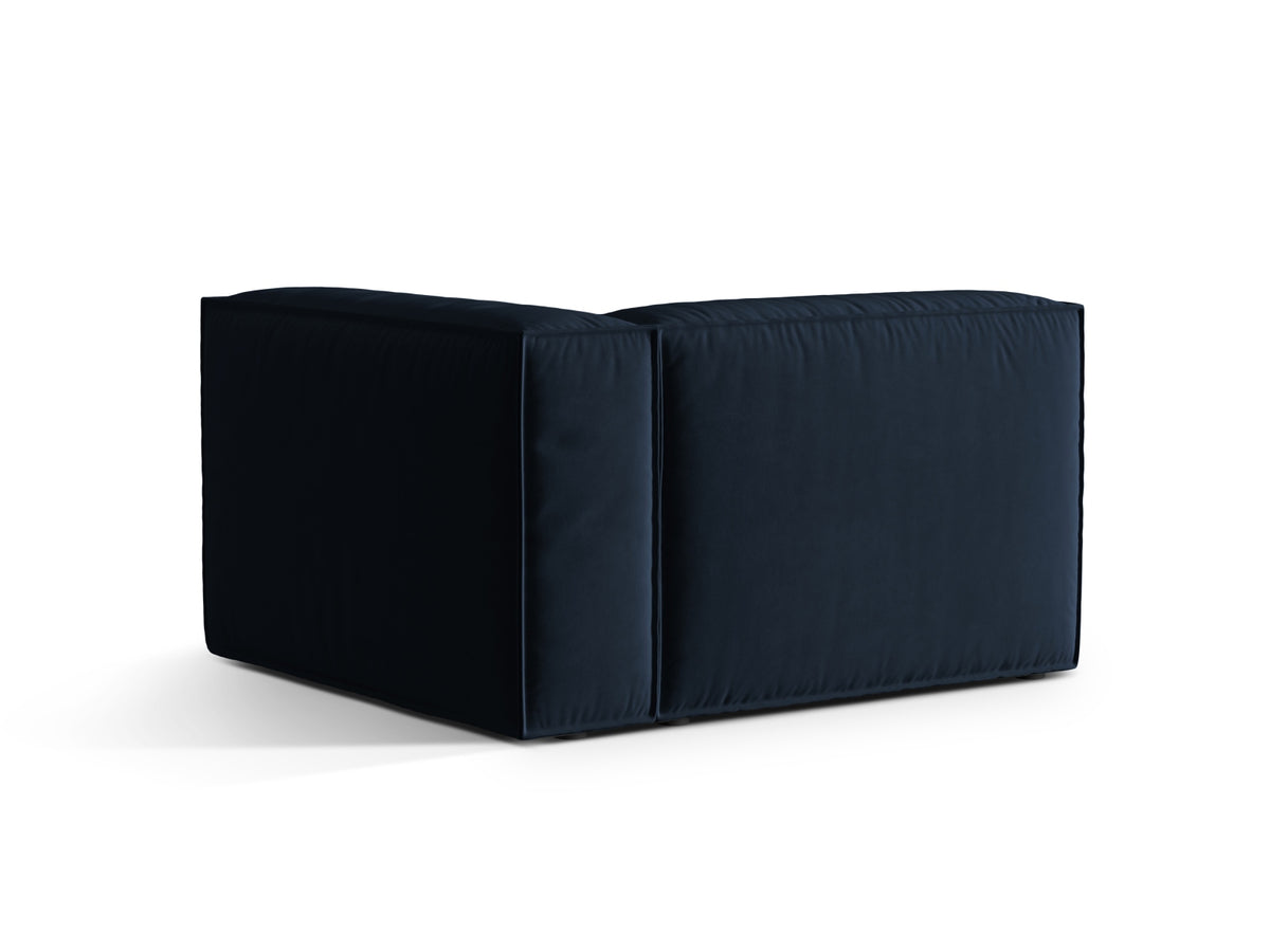 Nuria Velour Modular Sofa rechts 1 Sitzer in Dark Blue-Paris präsentiert im Onlineshop von KAQTU Design AG. Modulares Sofa ist von Micadoni