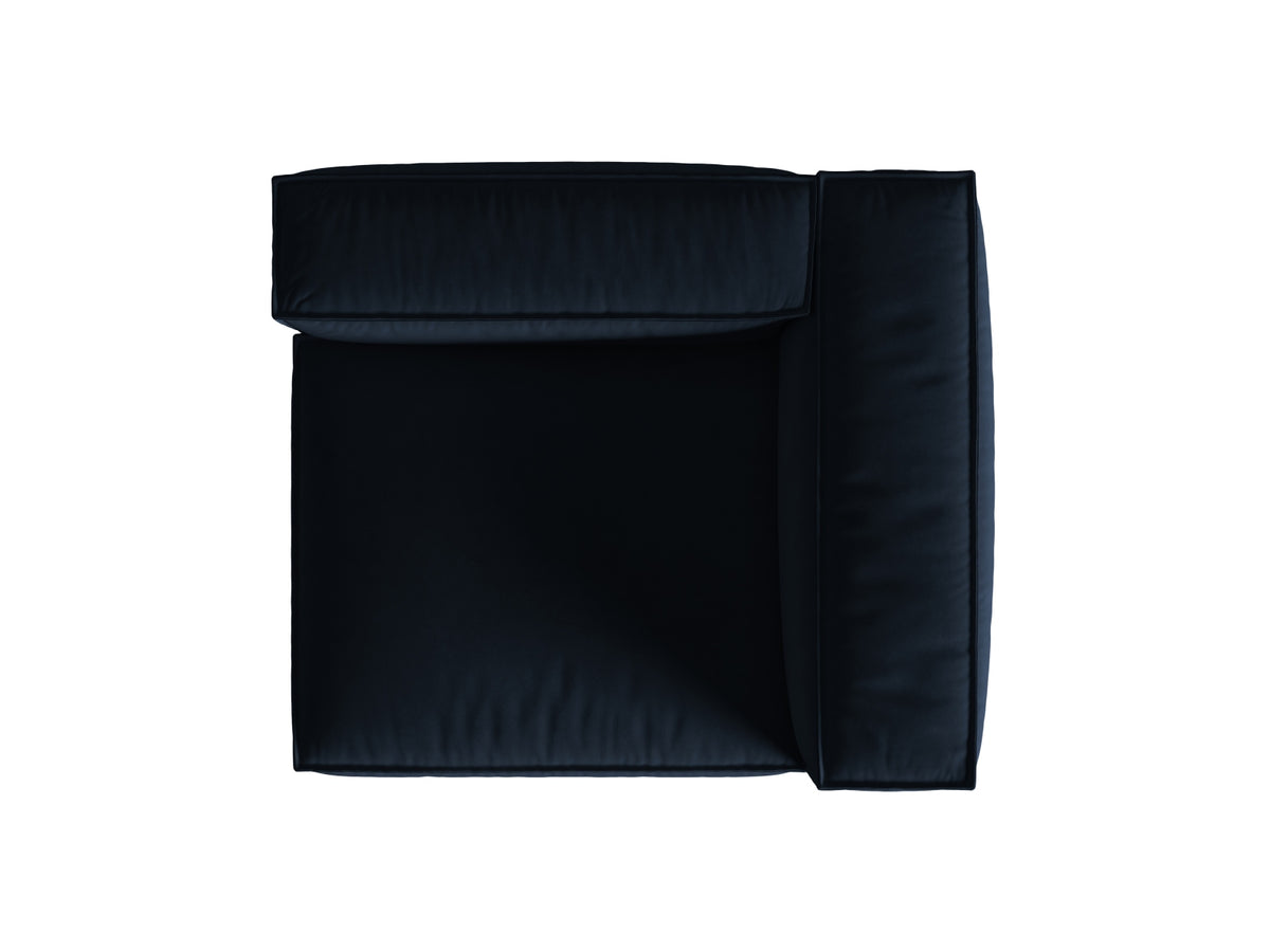 Nuria Velour Modular Sofa rechts 1 Sitzer in Dark Blue-Paris präsentiert im Onlineshop von KAQTU Design AG. Modulares Sofa ist von Micadoni