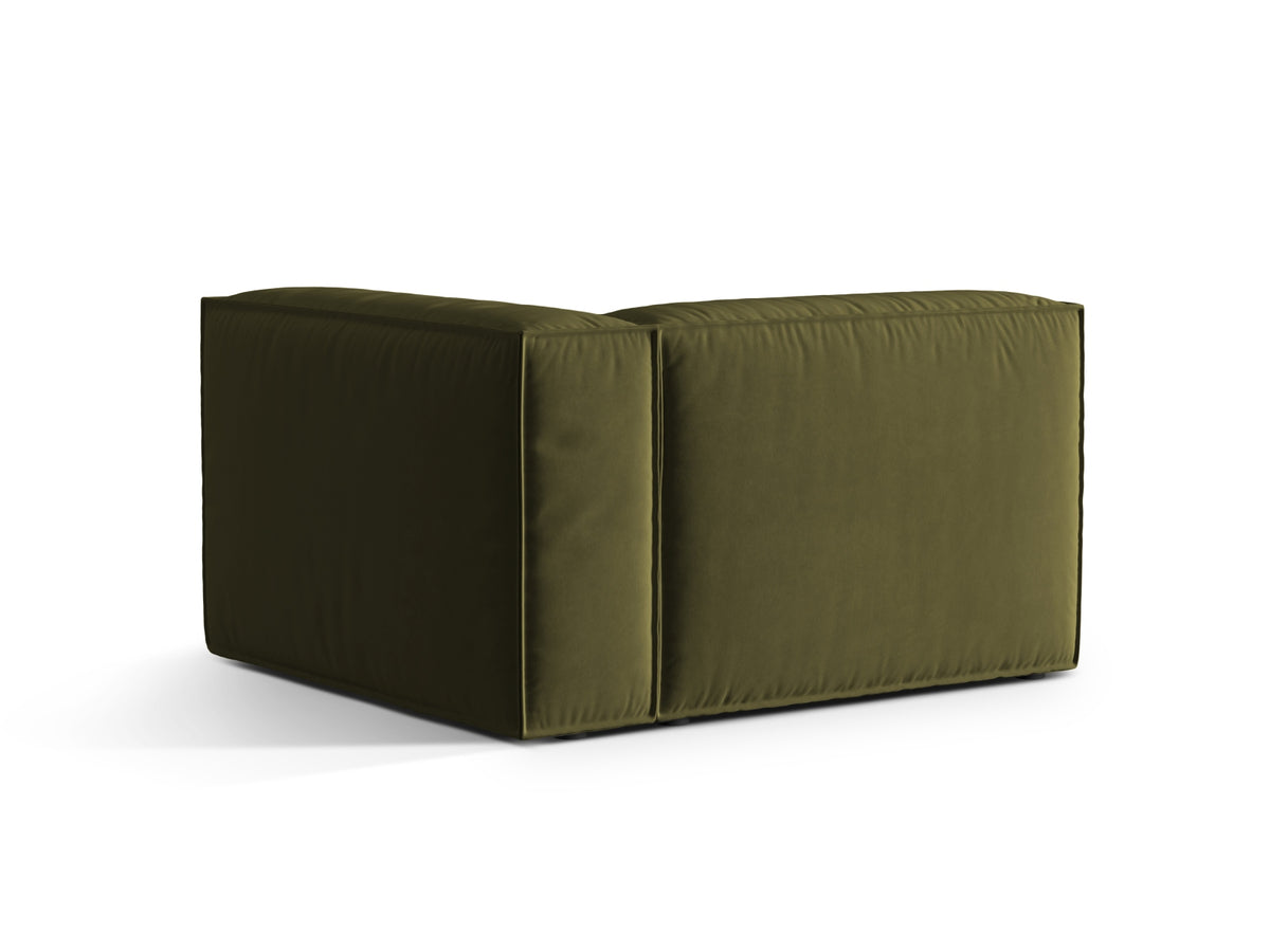 Nuria Velour Modular Sofa rechts 1 Sitzer in Moss Green Melange-Paris präsentiert im Onlineshop von KAQTU Design AG. Modulares Sofa ist von Micadoni