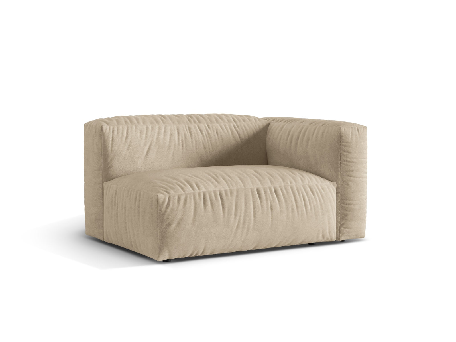 Elegantes 1-Sitzer-Modul Martina von Micadoni in Beige, ideal für stilvolle und flexible Wohnräume.