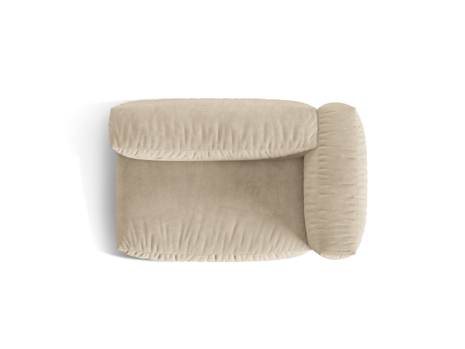 Elegantes, beiges 1-Sitzer-Modul Martina von Micadoni, ideal für stilvolle und flexible Wohnräume.
