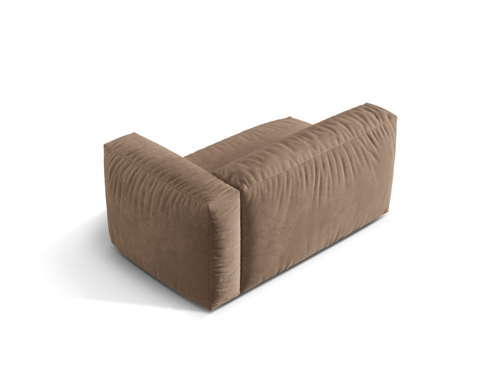 Stylisches 1-Sitzer-Modul Martina in edlem Dunkelbeige, perfekt für kreative Sofa-Kombinationen und zeitgemäße Einrichtungslösungen von Micadoni.