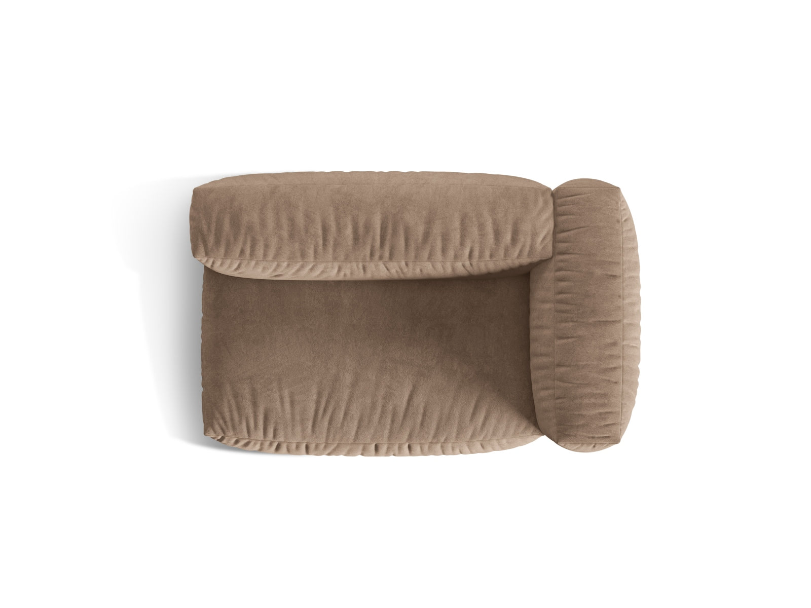 Elegantes 1-Sitzer-Modul Martina in dunkelbeige, ideal für individuelle Sofa-Arrangements und moderne Wohnkonzepte von Micadoni.
