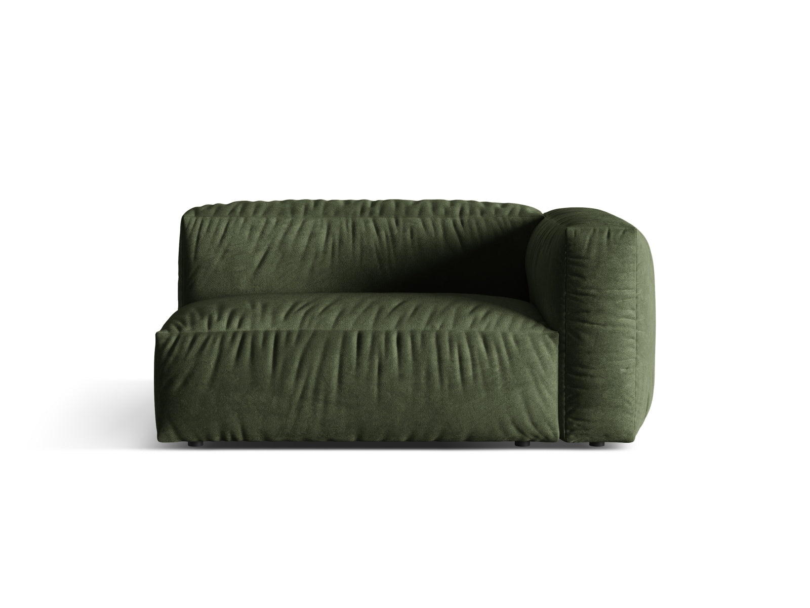Martina Velour Modul rechts 1 Sitzer in Green präsentiert im Onlineshop von KAQTU Design AG. Modulares Sofa ist von Micadoni