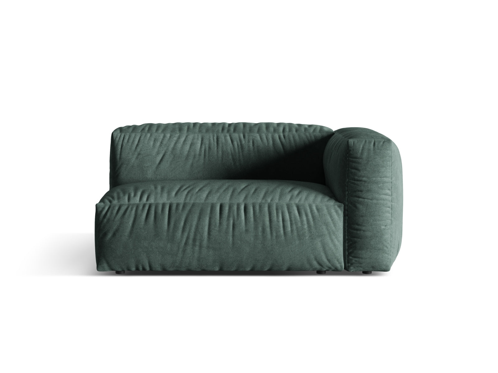 Rechtsseitiges 1-Sitzer-Modul Martina in Petrol-Vogue, perfekt für individuelle Sofa-Kombinationen und moderne Wohnkonzepte.