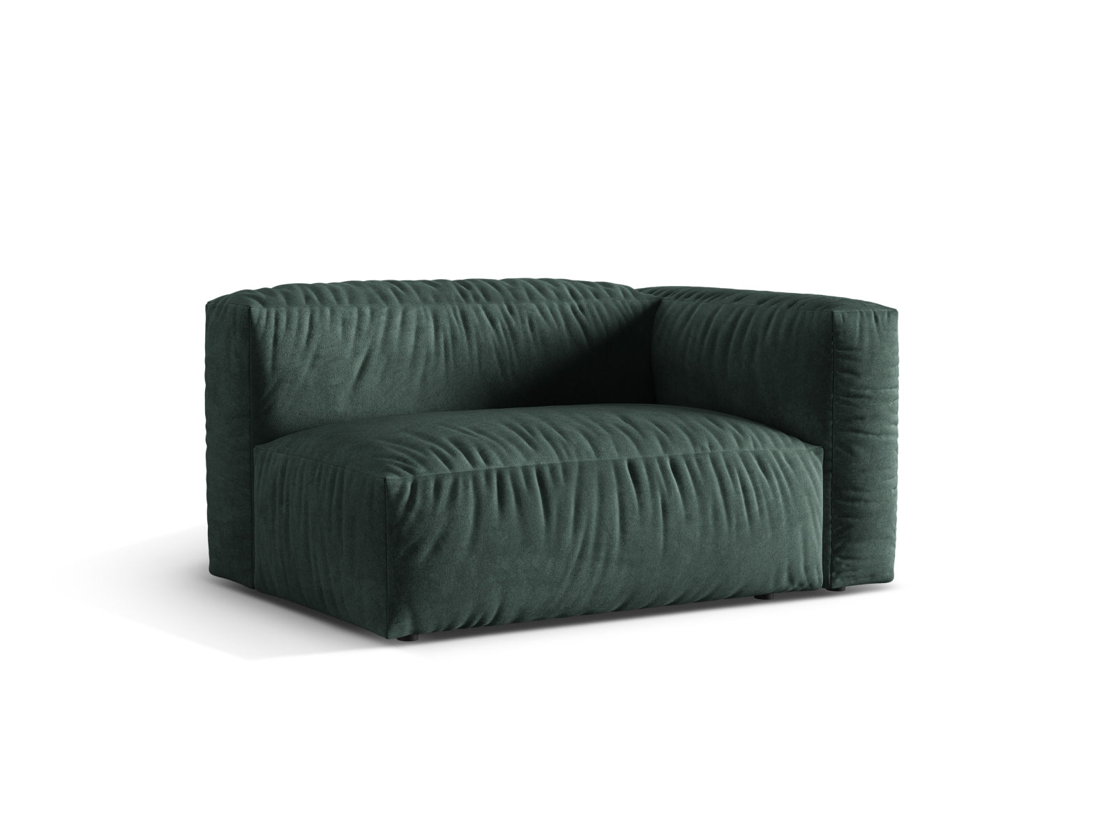 Elegantes, rechtsseitiges 1-Sitzer-Modul Martina in Petrol-Vogue, ideal für kreative Sofa-Arrangements und stilvolle Einrichtung.