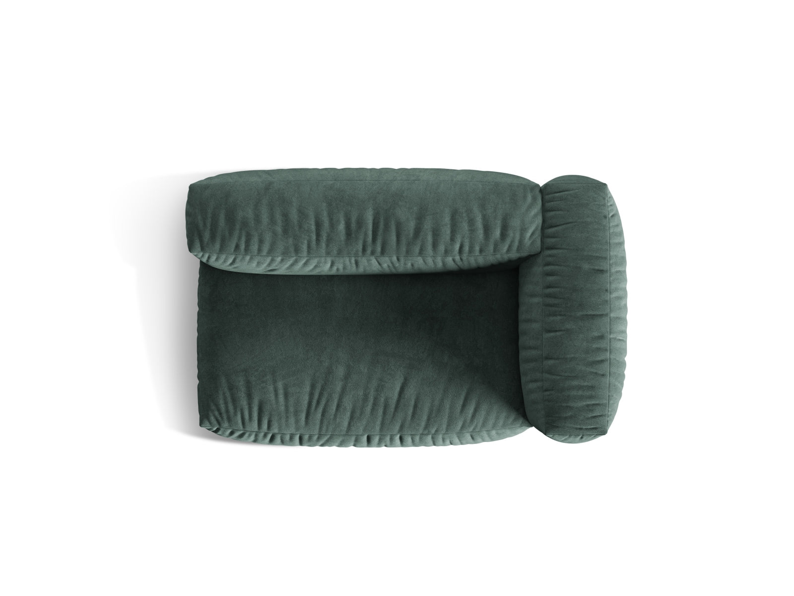 Elegantes 1-Sitzer-Modul Martina in Petrol-Vogue, ideal für kreative Sofa-Arrangements und stilvolle Wohnräume.