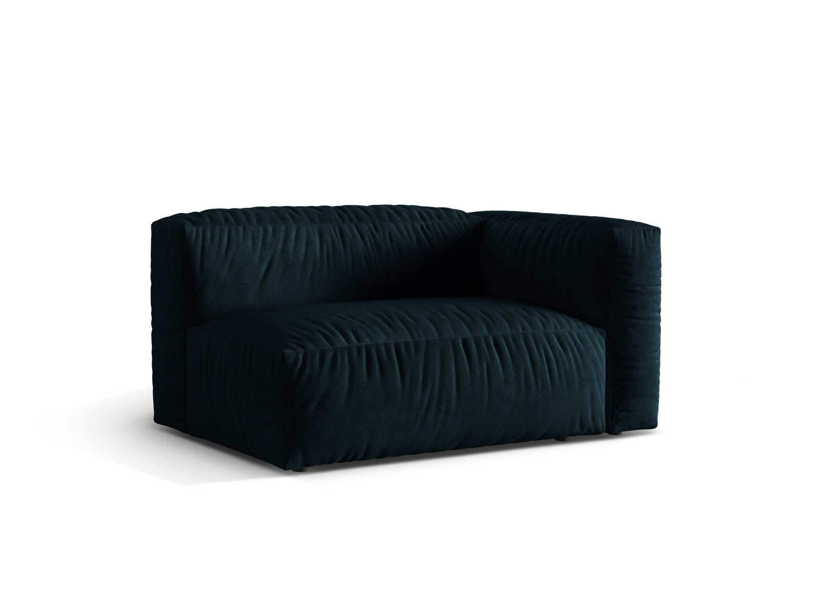 Eleganter rechter 1-Sitzer des Martina Moduls in stilvollem Petrol, ideal für kreative Raumgestaltungen und komfortable Sitzlösungen.