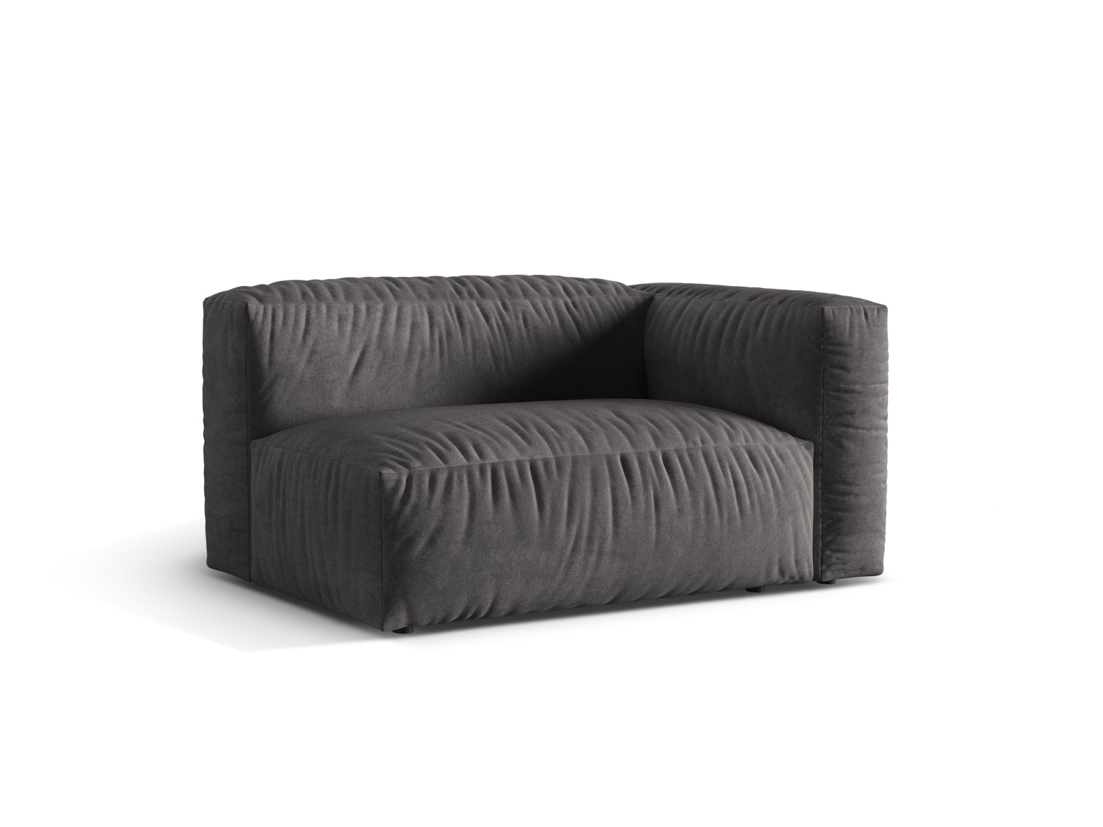 Stylisches graues 1-Sitzer Modul "Martina" von Micadoni, ideal für kreative Sofa-Arrangements und zeitgemäße Einrichtung.