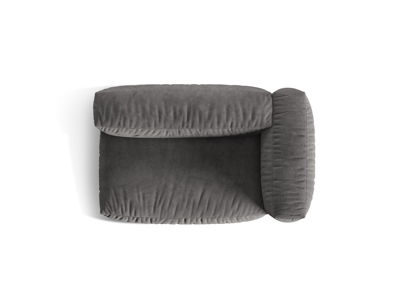 Stylisches graues 1-Sitzer Modul "Martina" von Micadoni, ideal für kreative Sofa-Arrangements und zeitgemäße Einrichtung.
