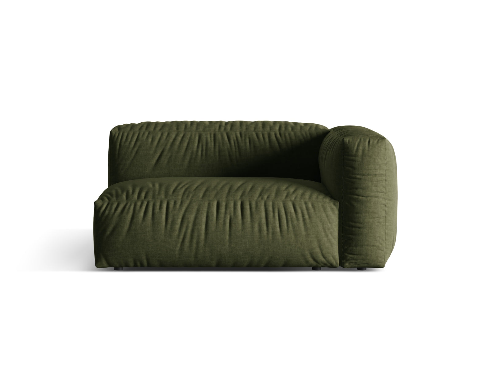 Stylischer 1-Sitzer im Martina-Modul-Stil von Micadoni, perfekt für moderne Interiors in angesagtem Green-Boston.