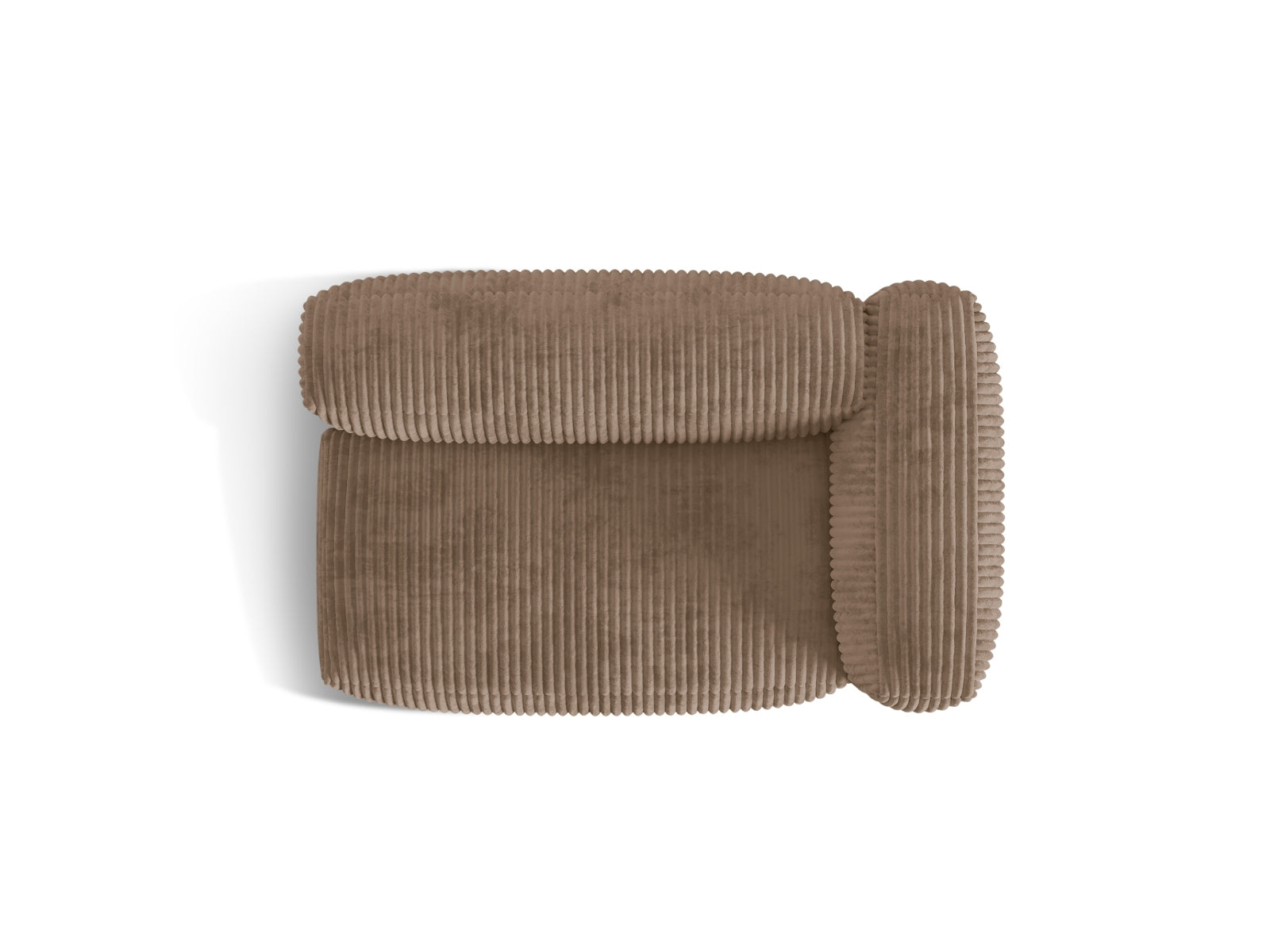 Eleganter rechter 1-Sitzer des Martina Moduls in Acorn-Tilia, ideal für stilvolle und flexible Wohnraumgestaltungen.