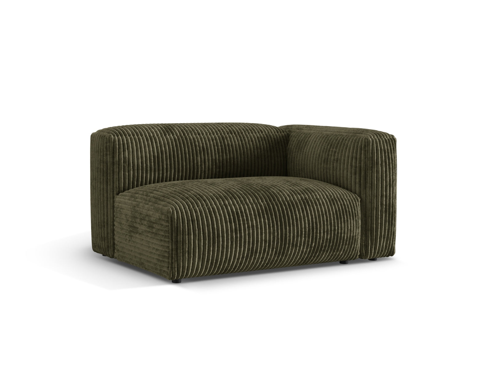 Eleganter 1-Sitzer Martina Modul in Moss Green-Tilia, ideal für stilvolle Wohnräume und entspannende Rückzugsorte.