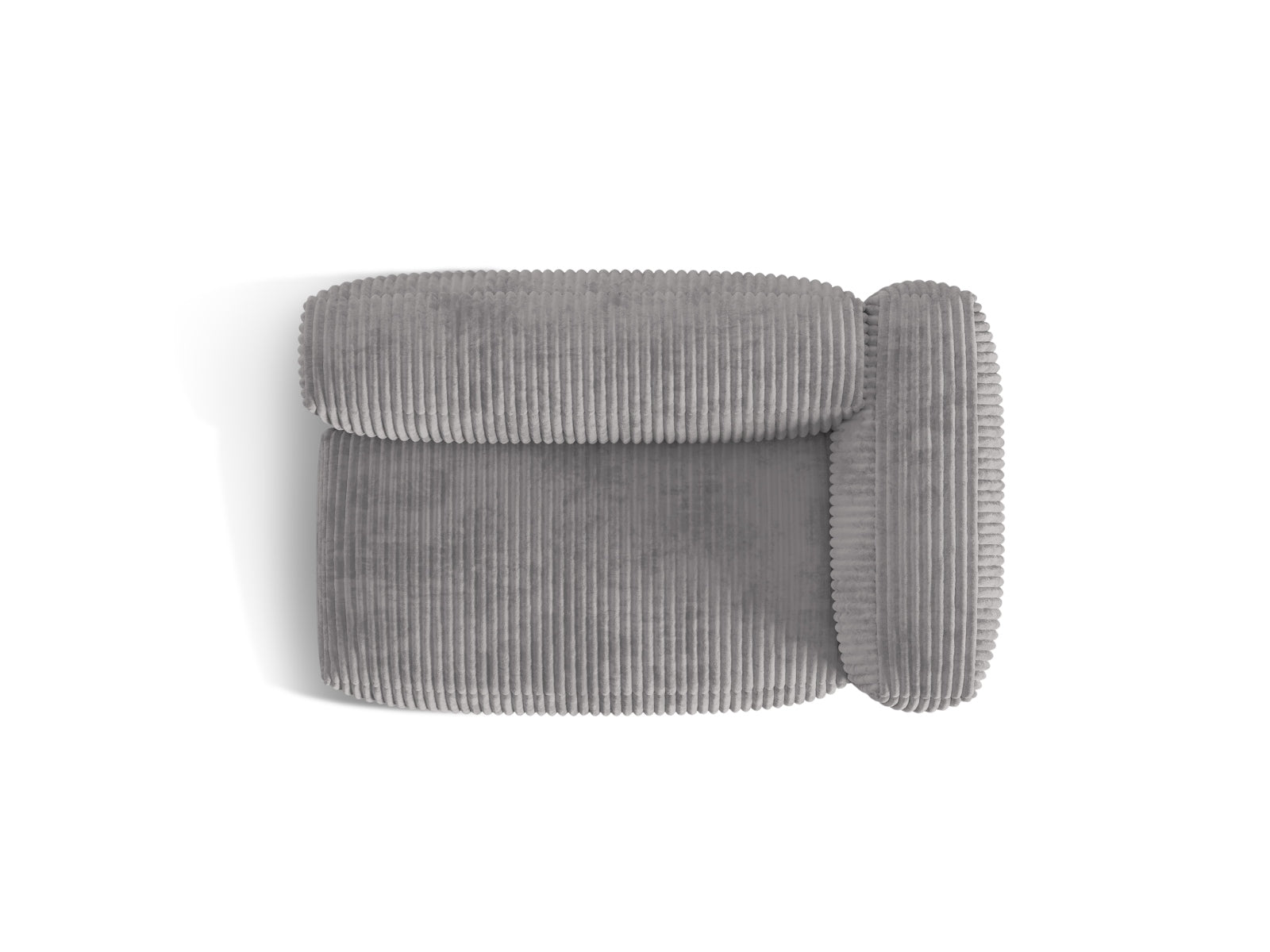 Eleganter rechter 1-Sitzer des Martina Moduls in zeitgemäßem Grau, ideal für flexible Raumgestaltungen und stilvolle Akzente.