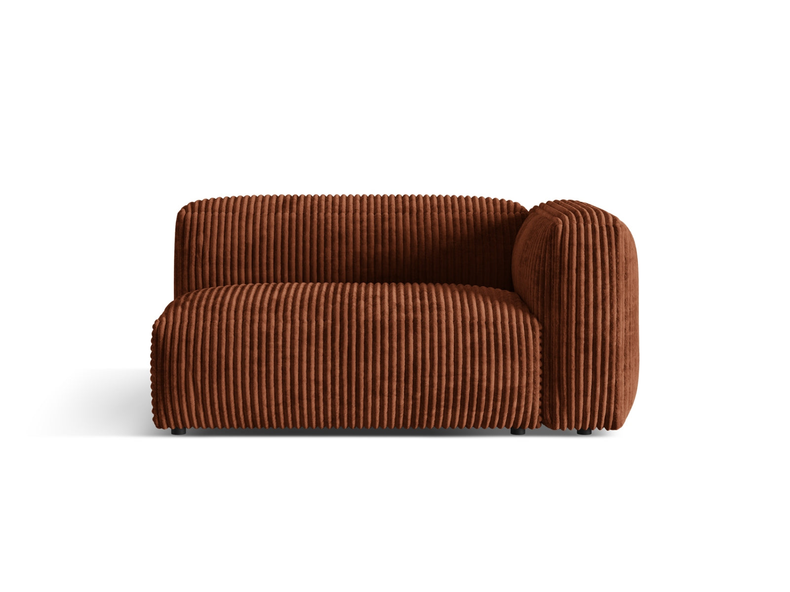 Stylischer rechter 1-Sitzer Martina Modul in Brick-Tilia, perfekt für kreative Sofa-Arrangements und zeitgemäße Einrichtungslösungen von Micadoni.