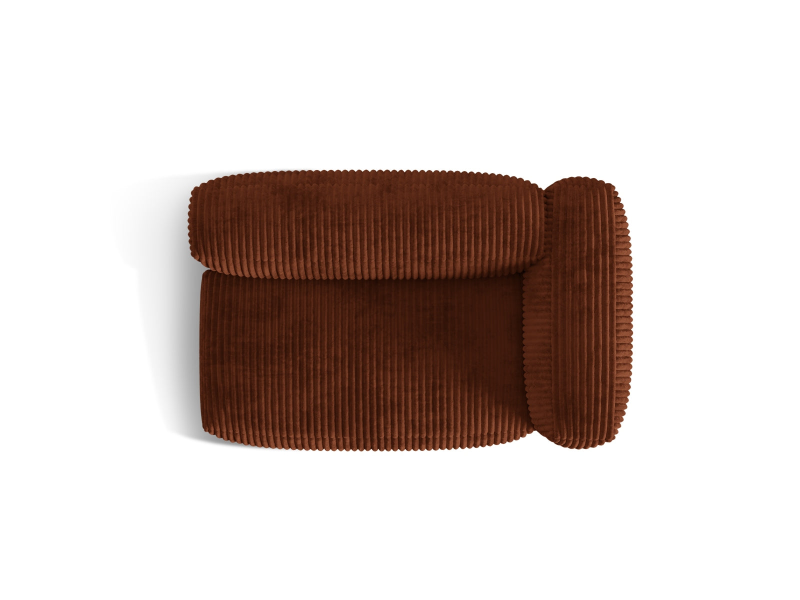 Eleganter rechter 1-Sitzer des Martina Moduls in Brick-Tilia, ideal für moderne Wohnkonzepte und gemütliche Entspannungsecken von Micadoni.
